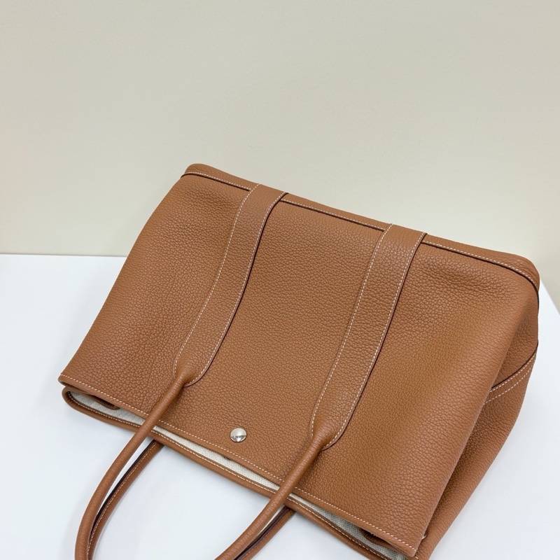 99新 Hermès 愛馬仕花園包 Garden 36 全皮款 金棕色  U刻 附件：小票-1