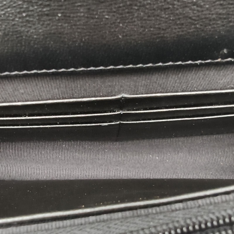 CHANEL CF24Pwoc黑色羊皮晶片開金扣愛心金球肩帶-5