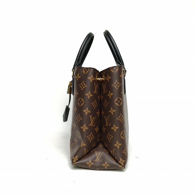 LOUIS VUITTON FlowerTote托特包黑色牛皮/PVC2019老花-1