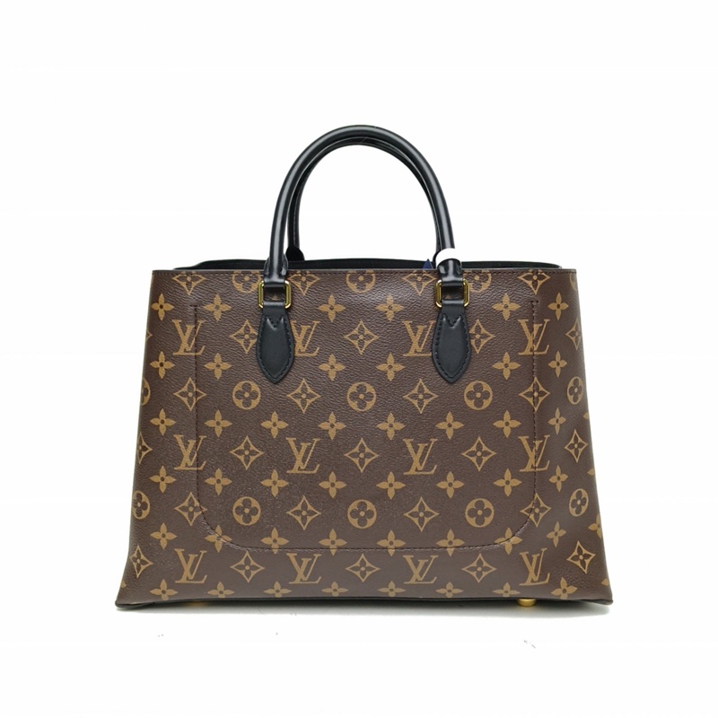 LOUIS VUITTON FlowerTote托特包黑色牛皮/PVC2019老花-2