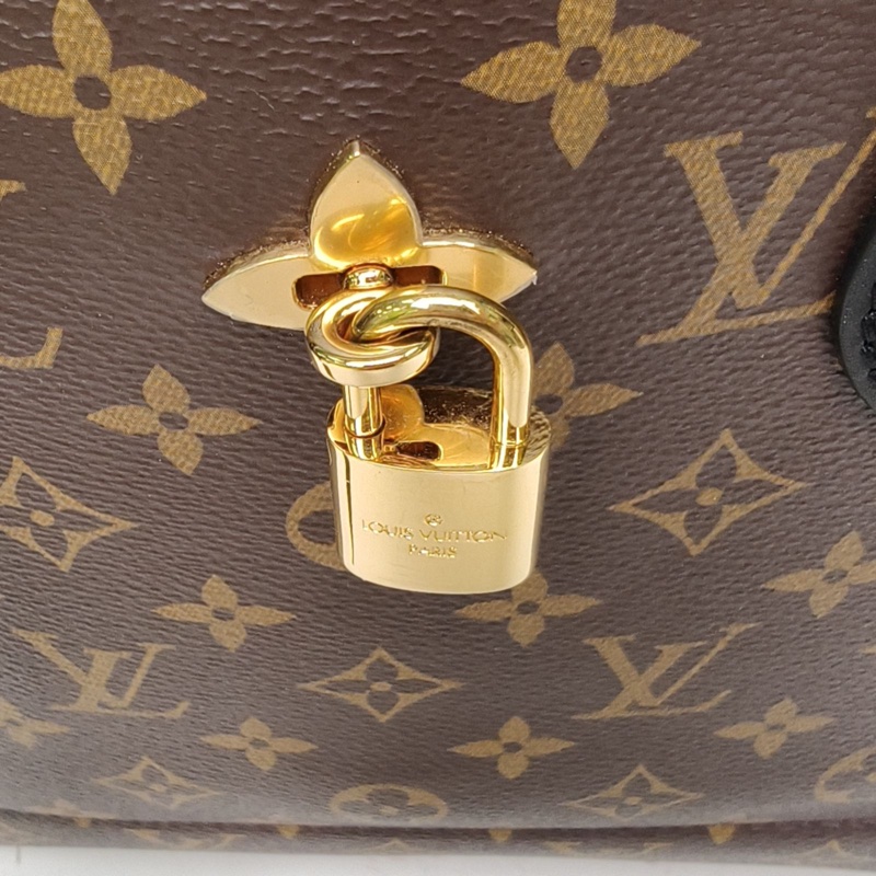 LOUIS VUITTON FlowerTote托特包黑色牛皮/PVC2019老花-4