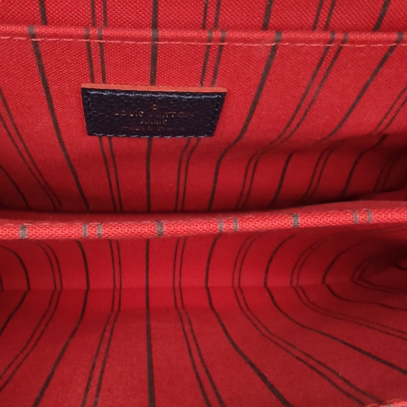 LOUIS VUITTON MetisPochette郵差包藍色牛皮金扣老花壓紋-5