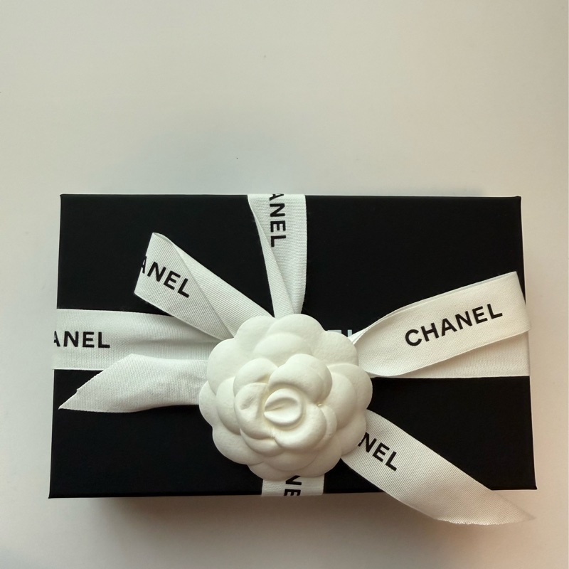 💖Chanel 一字零錢包 黑色金釦荔枝皮💖 全新-8