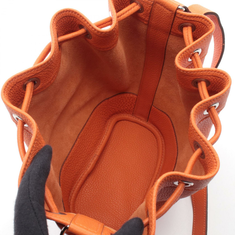 愛馬仕 Market PM 水桶肩背包,Togo 皮革,橙色,SHW,二手,女款 L 碼-2