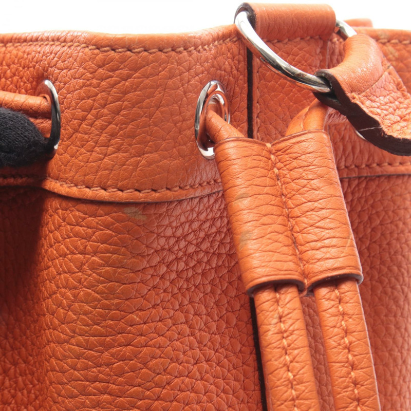 愛馬仕 Market PM 水桶肩背包,Togo 皮革,橙色,SHW,二手,女款 L 碼-6