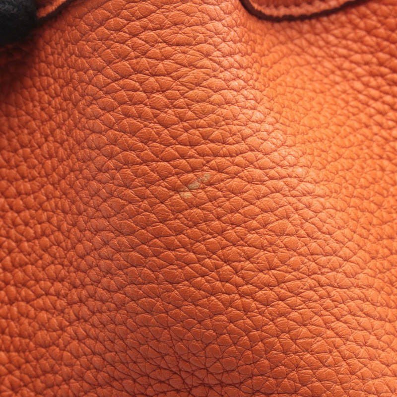 愛馬仕 Market PM 水桶肩背包,Togo 皮革,橙色,SHW,二手,女款 L 碼-7