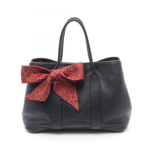 愛馬仕 Garden Twilly TPM 手提包，Swift 皮革，黑色/紅色 SHW，二手女款