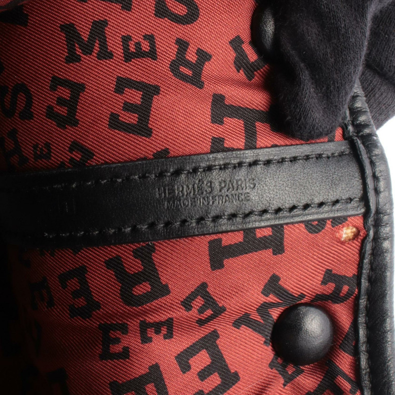 愛馬仕 Garden Twilly TPM 手提包,Swift 皮革,黑色/紅色 SHW,二手女款-3