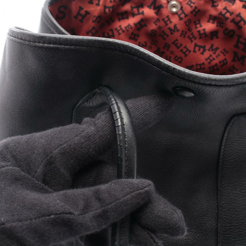 愛馬仕 Garden Twilly TPM 手提包,Swift 皮革,黑色/紅色 SHW,二手女款-6