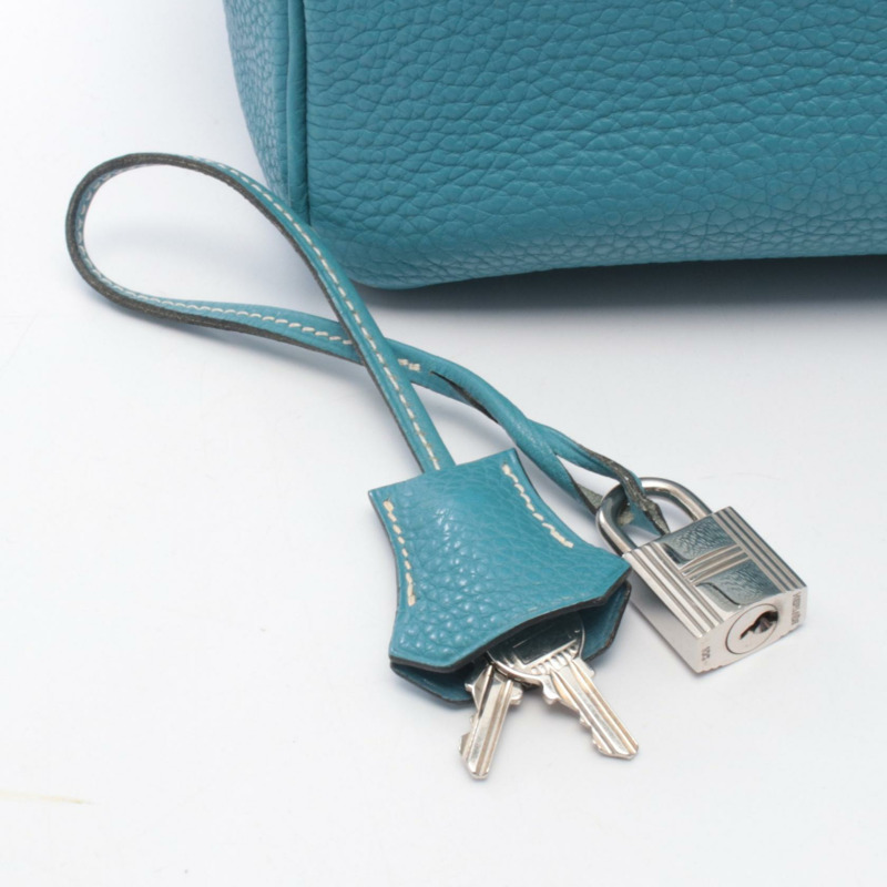 愛馬仕 Birkin 35 手提包,H Togo 皮革,藍色牛仔布,二手,女士,帶五金配件-5