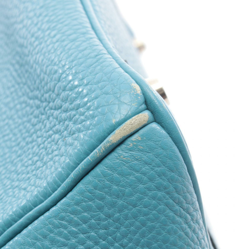 愛馬仕 Birkin 35 手提包,H Togo 皮革,藍色牛仔布,二手,女士,帶五金配件-10