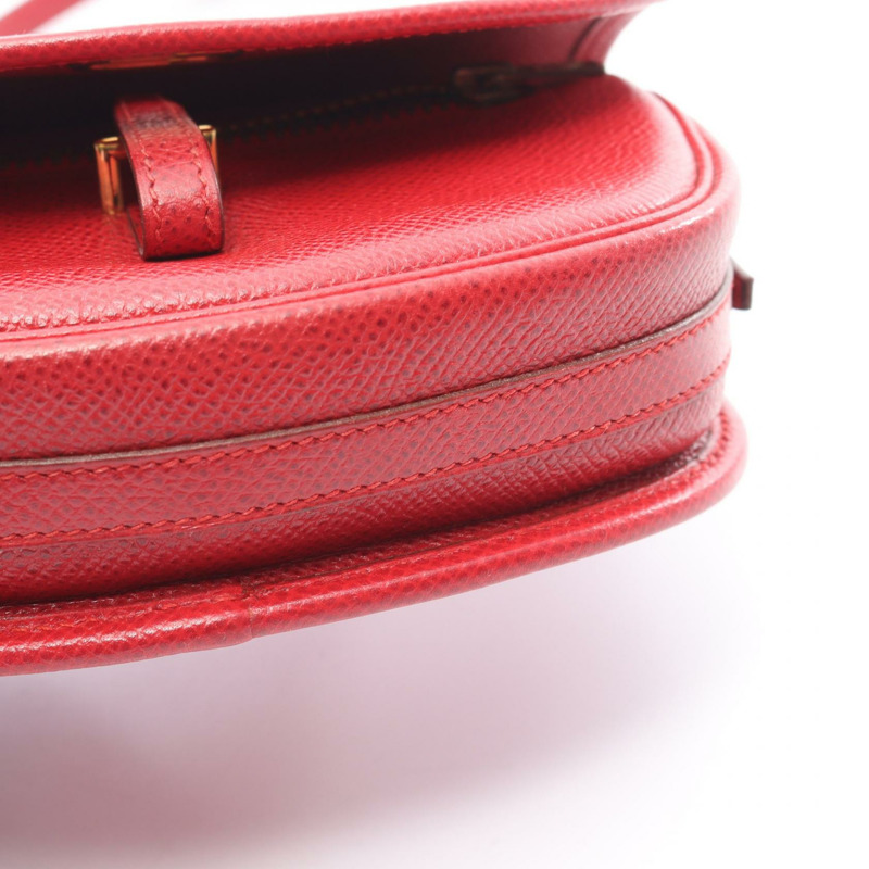 HERMES Balle de Golf 迷你肩斜背包 V Courchevel Rouge Vif 二手 GHW-6