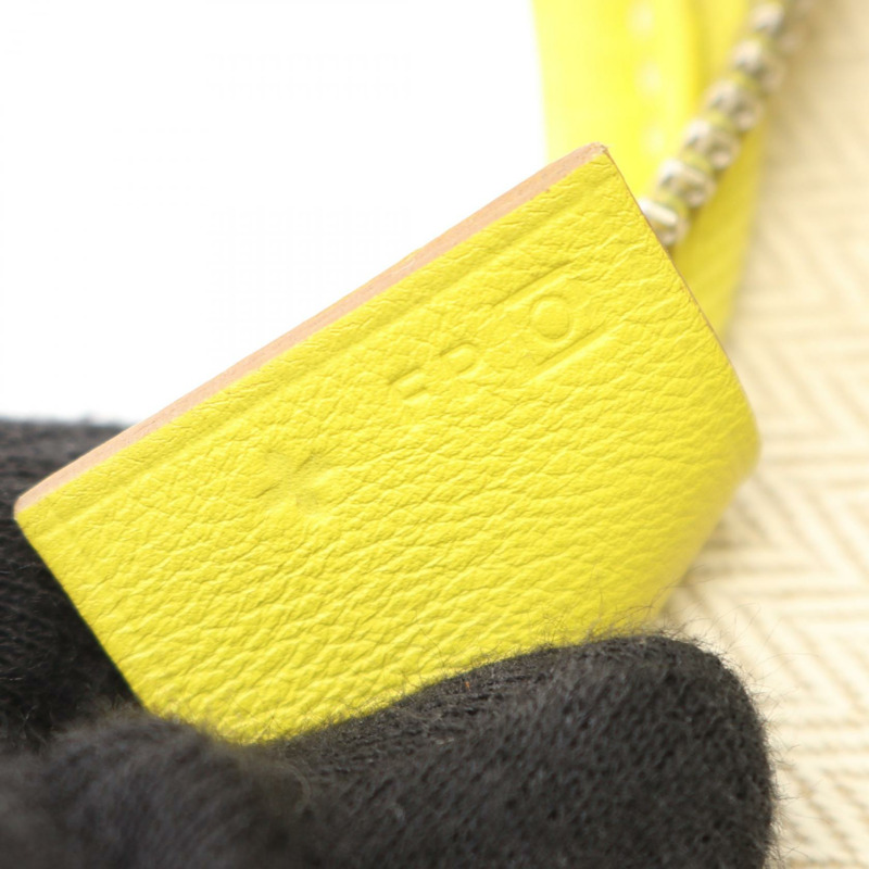 愛馬仕 Masai Cut 32 單肩包,O Swift 皮革,亮黃色,二手,女士款,帶有五金配件-4