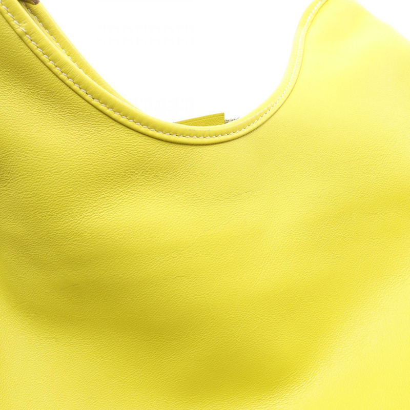 愛馬仕 Masai Cut 32 單肩包,O Swift 皮革,亮黃色,二手,女士款,帶有五金配件-8