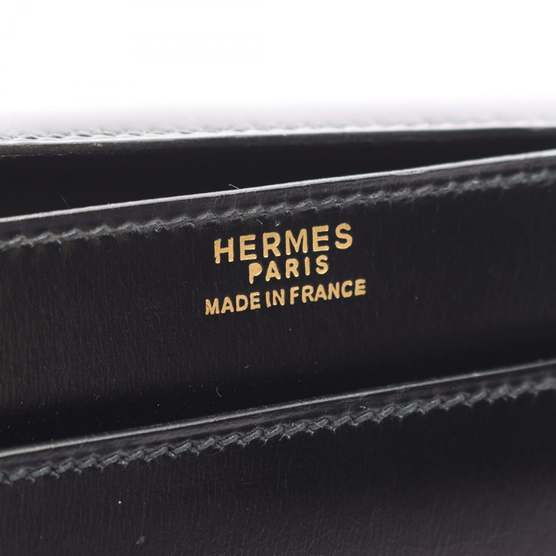 愛馬仕鋼琴包 Box 小牛皮 黑色 GHW 二手 女士 J-3