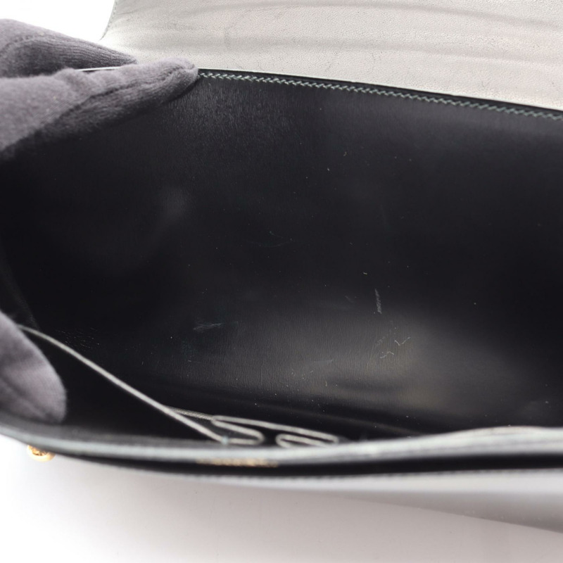 愛馬仕鋼琴包 Box 小牛皮 黑色 GHW 二手 女士 J-10