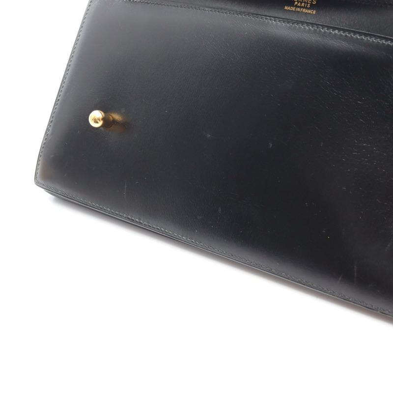 愛馬仕鋼琴包 Box 小牛皮 黑色 GHW 二手 女士 J-12