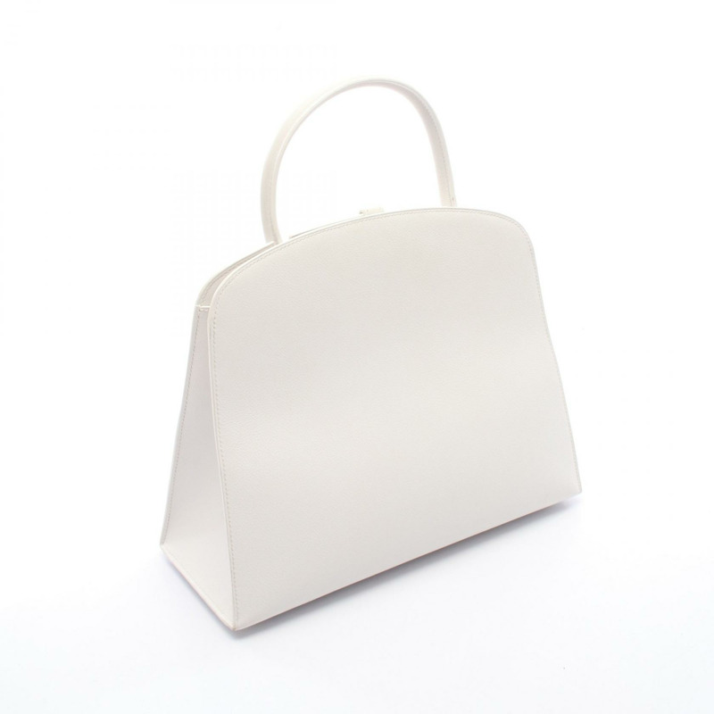 愛馬仕 Darvi MM 手提包,粒面皮革,白色,二手,女士款,C SHW-1