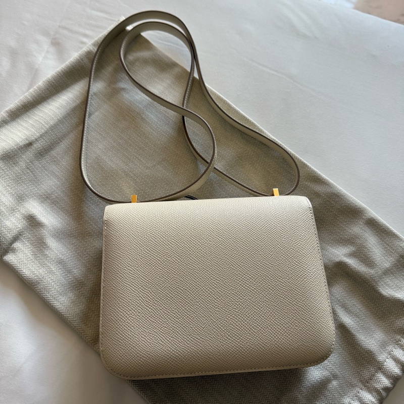 💖Hermes 迷你康康 mini Constance💖 奶昔白金釦 K刻-1