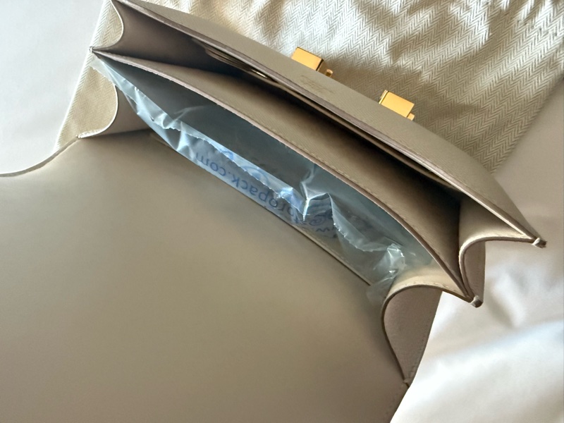 💖Hermes 迷你康康 mini Constance💖 奶昔白金釦 K刻-4
