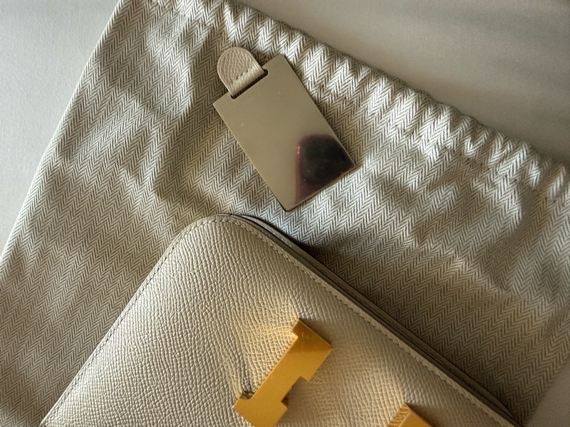 💖Hermes 迷你康康 mini Constance💖 奶昔白金釦 K刻-6
