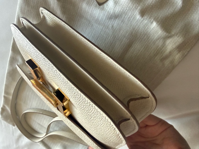 💖Hermes 迷你康康 mini Constance💖 奶昔白金釦 K刻-7