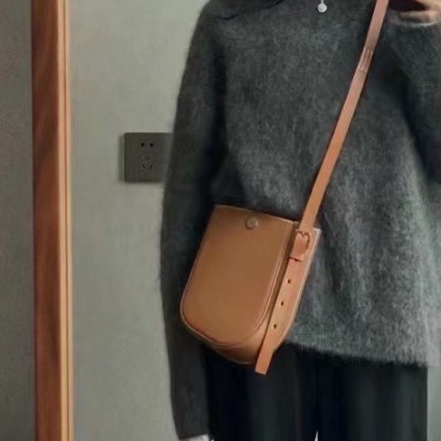 99新Hermès愛馬仕小眾款斜挎包Perspect 歪歪包 金棕金扣 U刻 五金膜在-5