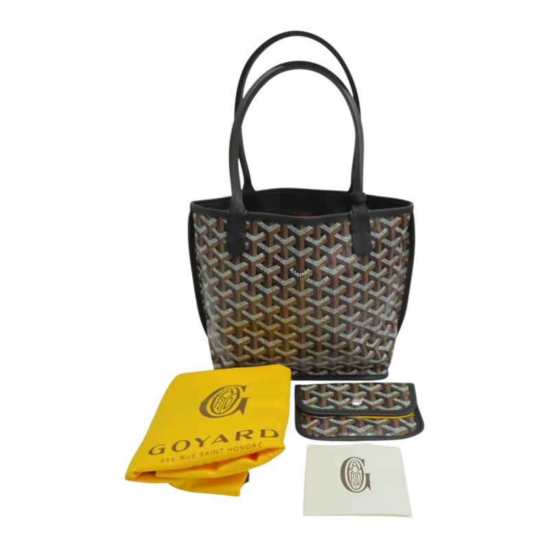 黑色 帆布 Anjou Mini 肩背包【GOYARD 高雅德】-10