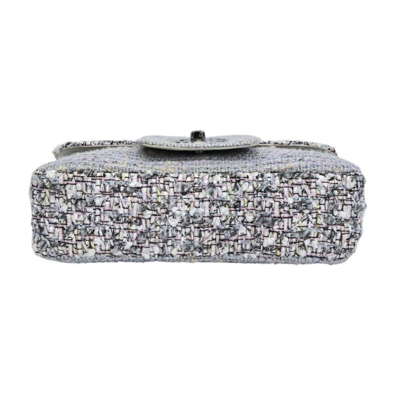 紫色 毛呢編織 COCO 25 鍊帶 肩背包 (無卡)【CHANEL 香奈兒】-3