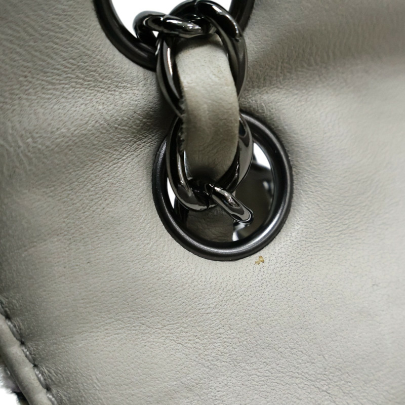 紫色 毛呢編織 COCO 25 鍊帶 肩背包 (無卡)【CHANEL 香奈兒】-12