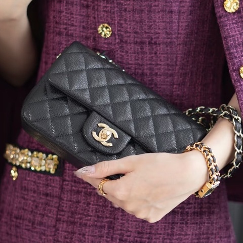 CHANEL香奈兒CF20🎩全新全配 🎩黑金淡金扣芯片款