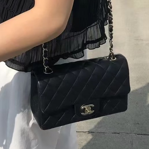 CHANEL香奈兒CF20🎩全新全配 🎩黑金淡金扣芯片款-2