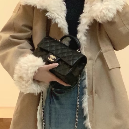 CHANEL香奈兒CF20🎩全新全配 🎩黑金淡金扣芯片款-3