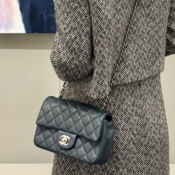 CHANEL香奈兒CF20🎩全新全配 🎩黑金淡金扣芯片款-5