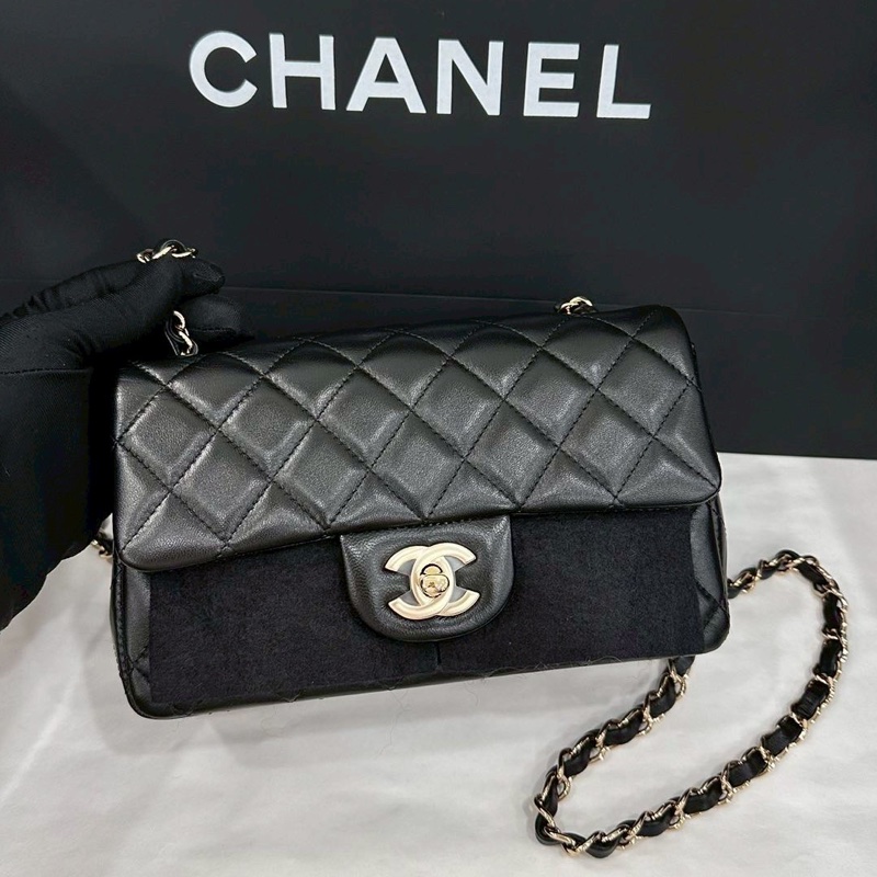 CHANEL香奈兒CF20🎩全新全配 🎩黑金淡金扣芯片款-10