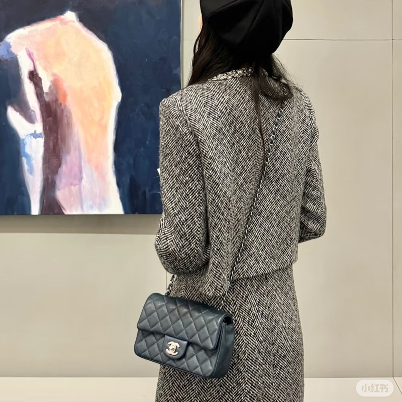 CHANEL香奈兒CF20🎩全新全配 🎩黑金淡金扣芯片款-20