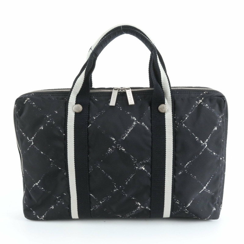 香奈兒旅行系列托特包單肩手提包黑色女士-0