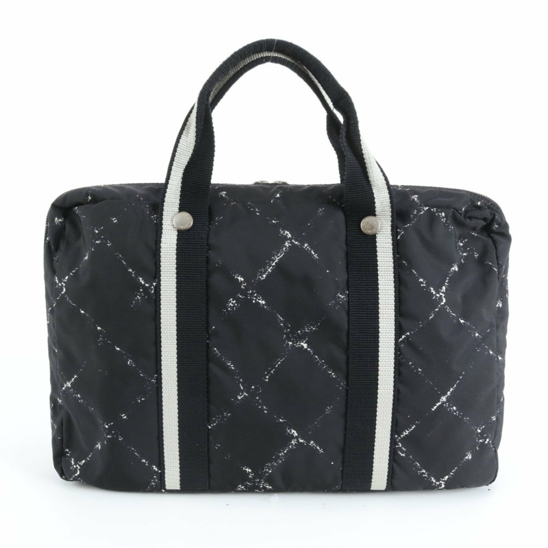 香奈兒旅行系列托特包單肩手提包黑色女士-2