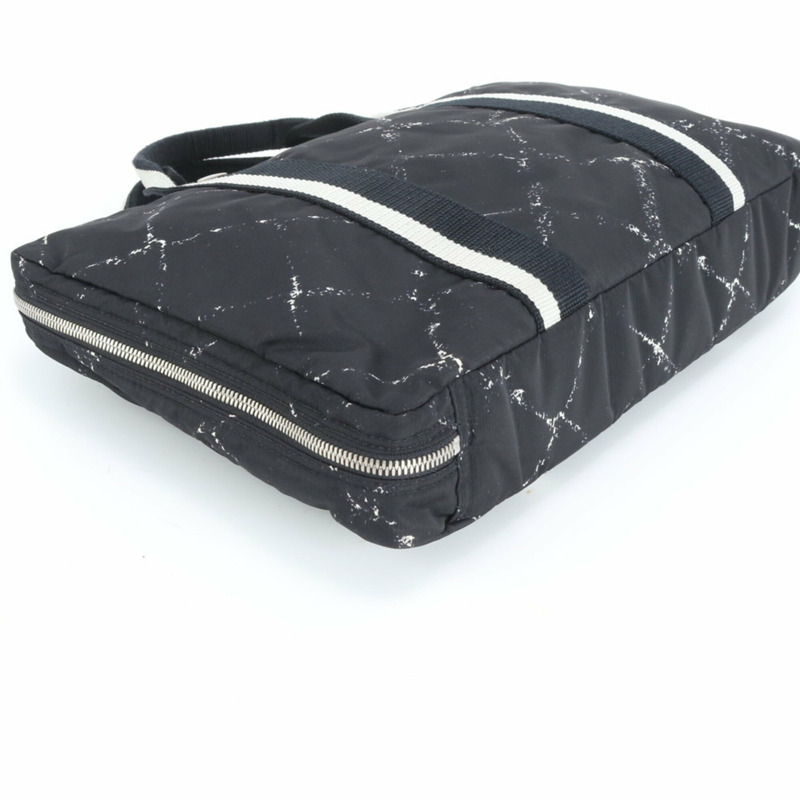 香奈兒旅行系列托特包單肩手提包黑色女士-3