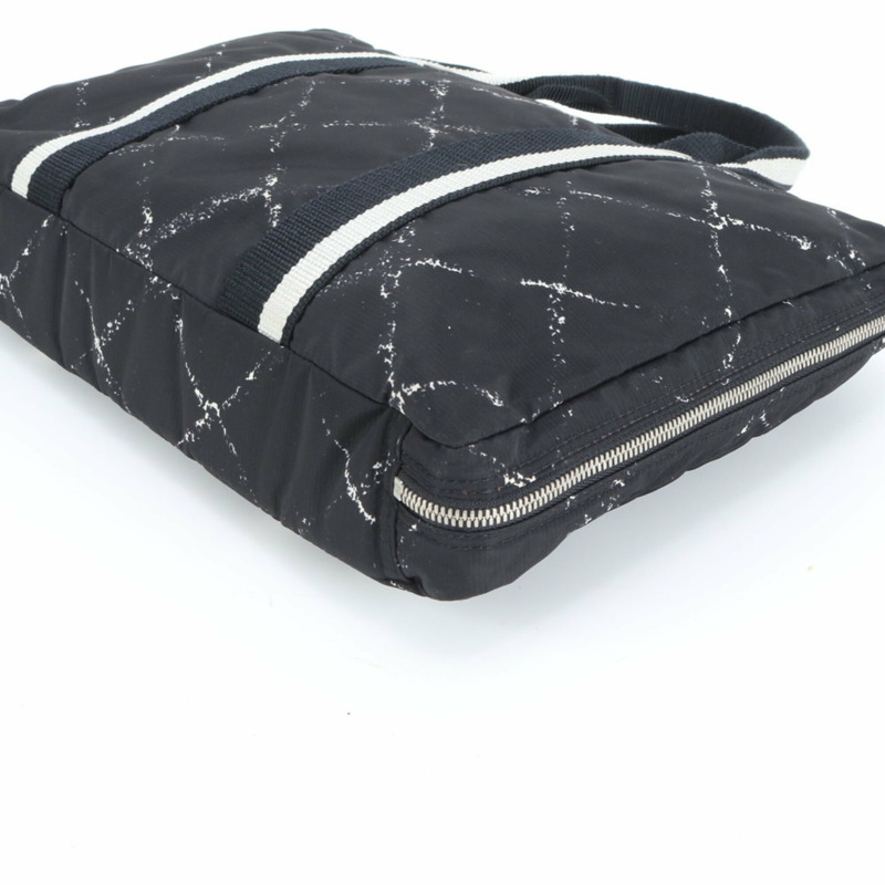 香奈兒旅行系列托特包單肩手提包黑色女士-4