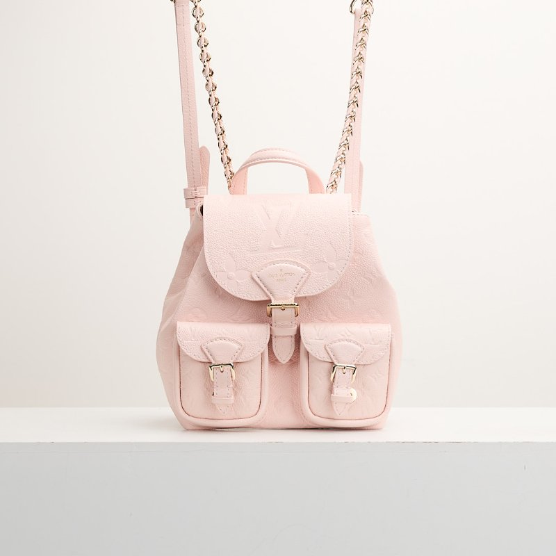 二手Lv backup 青蛙後背包/粉壓紋-0