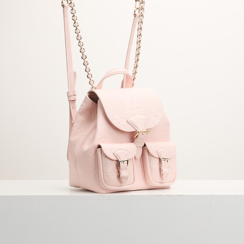 二手Lv backup 青蛙後背包/粉壓紋-3