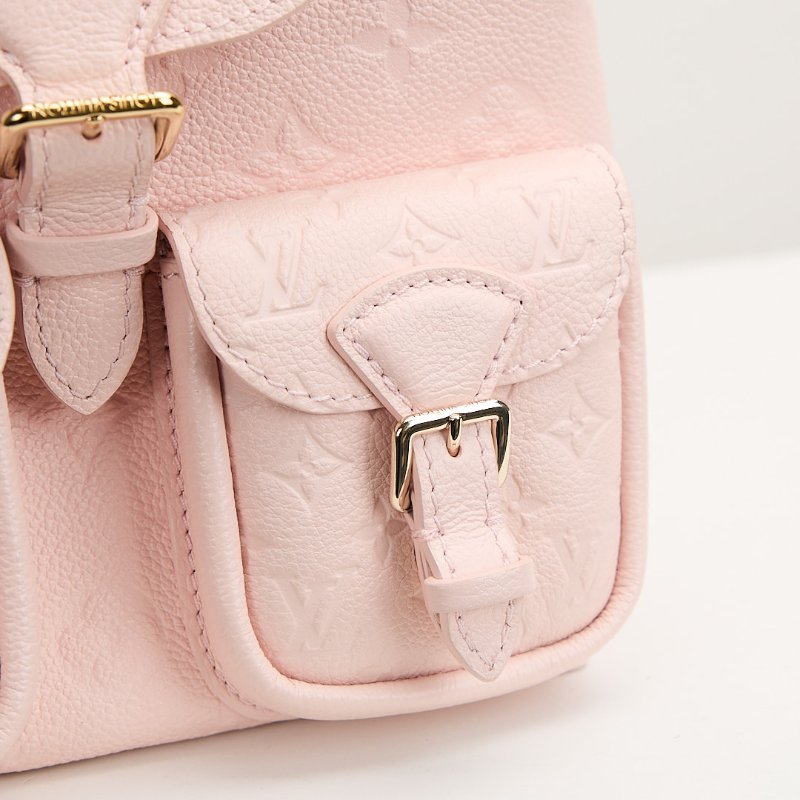 二手Lv backup 青蛙後背包/粉壓紋-13