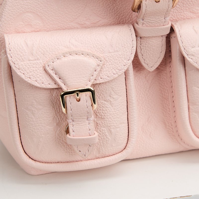 二手Lv backup 青蛙後背包/粉壓紋-14