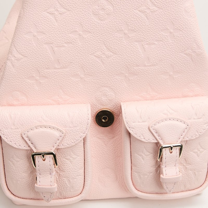 二手Lv backup 青蛙後背包/粉壓紋-19