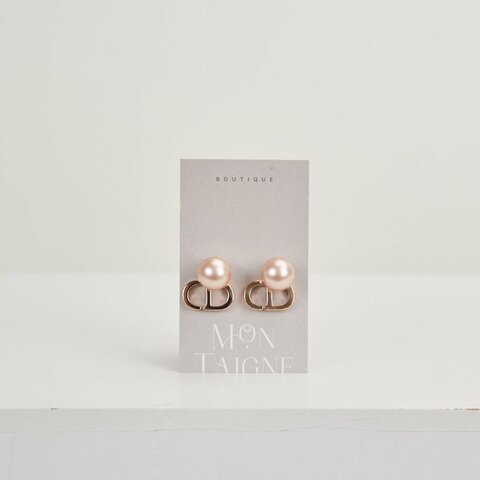 二手DIOR Tribales 耳環玫瑰金