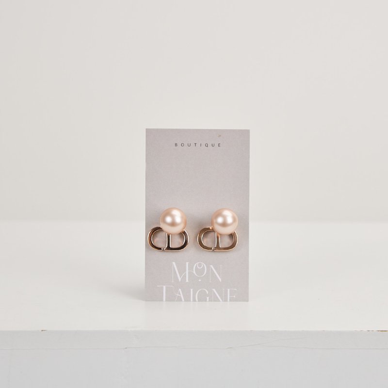 二手DIOR Tribales 耳環玫瑰金-0