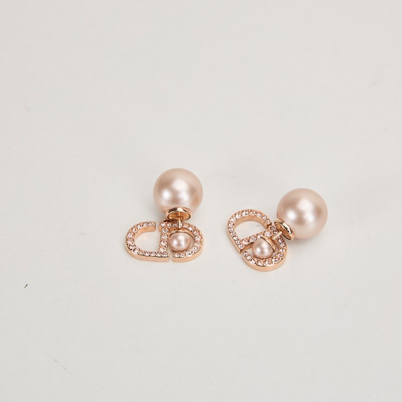 二手DIOR Tribales 耳環玫瑰金-2