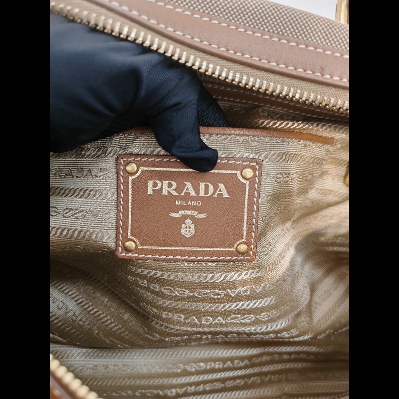 Prada帆布 shoulder tote-13