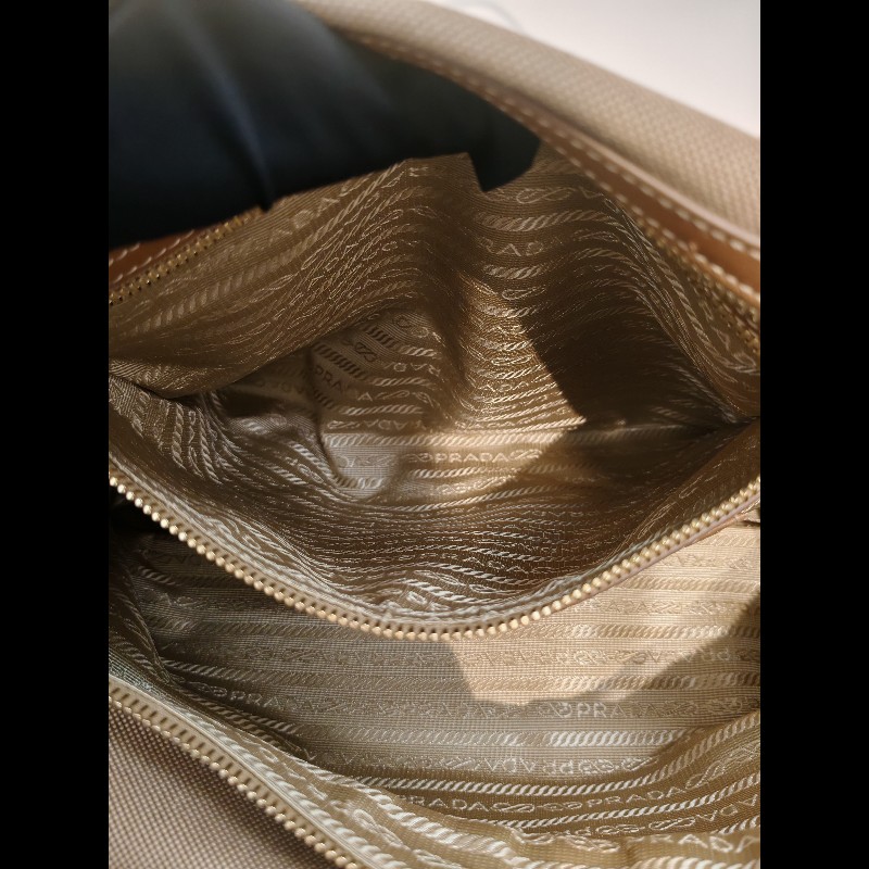 Prada帆布 shoulder tote-15